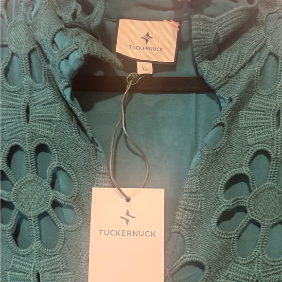 Tuckernuck Green Lace Pattern Dress with a lining - Picture 5 of 6